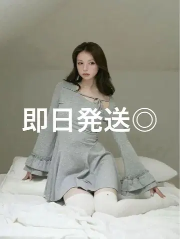 andmary Nina flare mini dress gray
