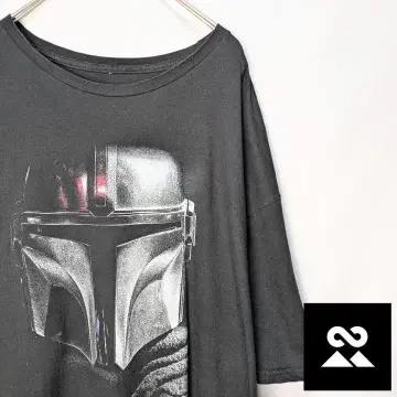 STAR WARS T셔츠 오버 사이즈 만달로리안 블랙