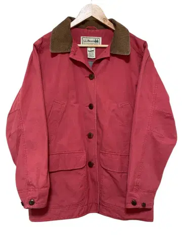 LL.Bean 빨간색 코듀로이 옷깃 커버올 M 헌팅