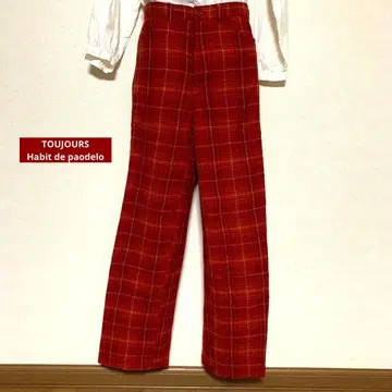 TOUJOURS Habit de paodelo 울 체크 팬츠