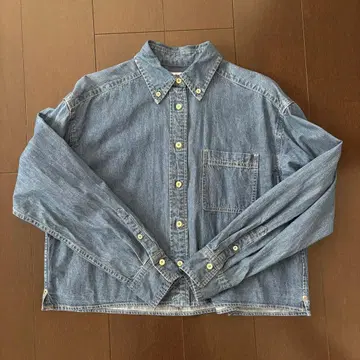슬로브 이에나 LE DENIM 라이트 온스 크롭 셔츠