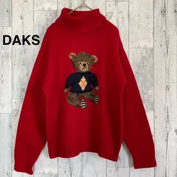 DAKS 닥스 베어 패턴 니트 스웨터 터틀