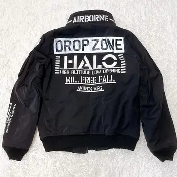 새상품급 AVIREX MA-1 플라이트 자켓 HALO 발수 블랙 M