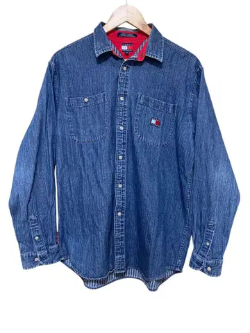 TOMMY JEANS 데님 긴팔 셔츠 L
