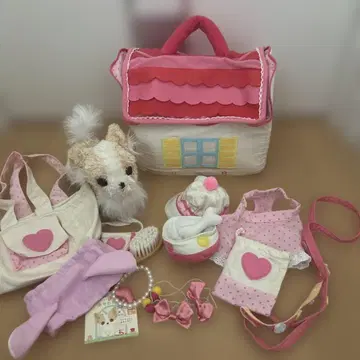 강아지 치와와 봉제 인형 돌보기 세트 소꿉놀이 옷 갈아입기 마더구스