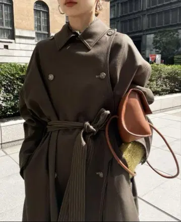 Ameri VINTAGE WAVE FRONT OVER COAT 카키