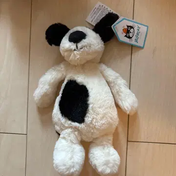 제리캣 봉제 인형 Bashful Black&Cream Puppy
