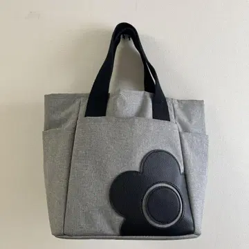 MARY QUANT. 그레이 꽃 모양 토트백
