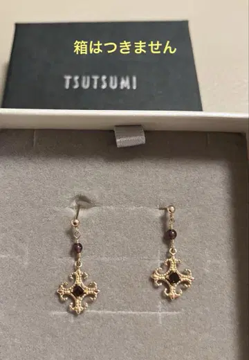Jewelry 츠츠미 Tsutsumi K10 귀걸이 [ 스모키 쿼츠 ]