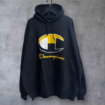 Champion 챔피온 빅 로고 후드티 속기모 3XL 블랙