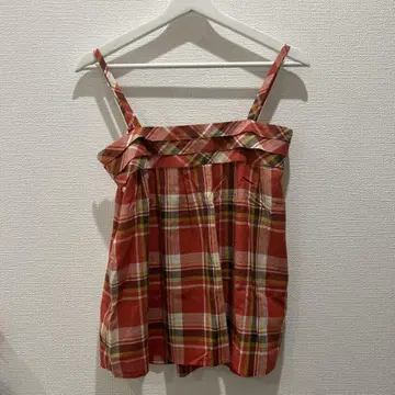 레이빔즈 체크 무늬 뷔스티에