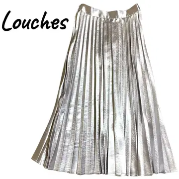 [ 새상품급 ] Louches 실버 플리츠 롱 스커트