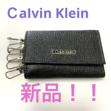 [ 새상품 ] 캘빈클라인 키케이스 6연 홀더 가죽. 블랙. 택 포함