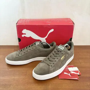 컨디션 최상 푸마 스웨이드 올리브 27.0cm 천연 가죽 869