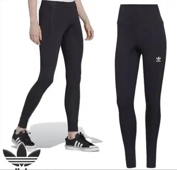 adidas 블랙 하이웨스트 레깅스