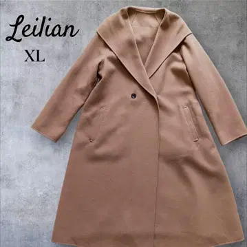 Leilian 레리안 랩 코트 후드 울 큰 사이즈