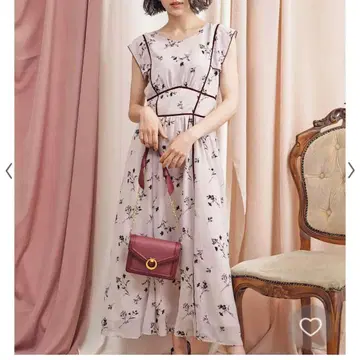 NOELA 플라워 플로키 원피스 베이지