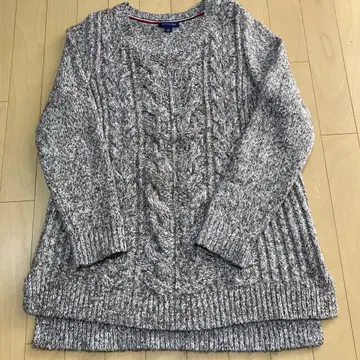 TOMMY HILFIGER 케이블 짜임 니트 L/G
