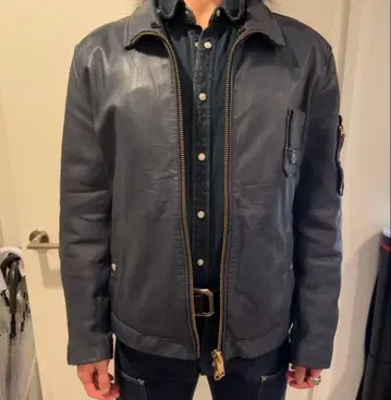 프랑스 공군 가죽 파이롯트 자켓 M 사이즈