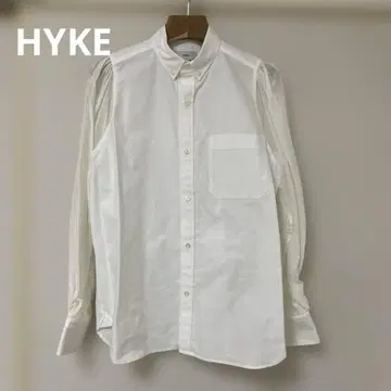 HYKE 화이트 퍼프 슬리브 셔츠 사이즈 1