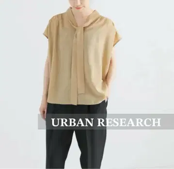 URBAN RESEARCH 어반 리서치 슬리브리스 보타이 블라우스