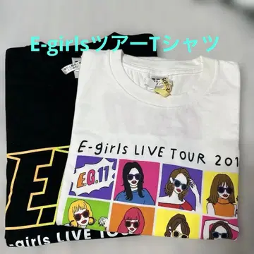 (중고) E-girls 라이브 T셔츠 2장 세트