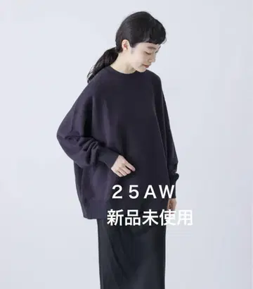 카구레 코튼 리오셀 맨투맨 풀오버 네이비