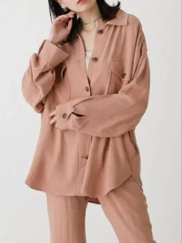 AZUL by moussy 루즈 돌먼 셔츠 자켓 셋업