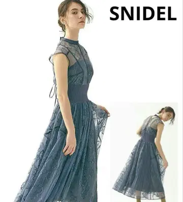 [새상품급] snidel 슬리브리스 레이스 원피스 스나이델