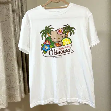 오키나와 한정판 일광화상 키티 T셔츠 반팔 산리오