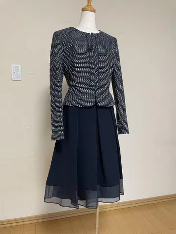 TISSE 노카라 자켓 자유구 스커트