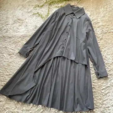 무지야 mujiya 변형 셔츠 블라우스 롱 기장