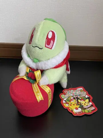2009년 포켓몬 봉제 인형 스위트 크리스마스 치코리타 산타