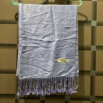 PASHMINA 파슈미나 실크 스톨 프린지 퍼플