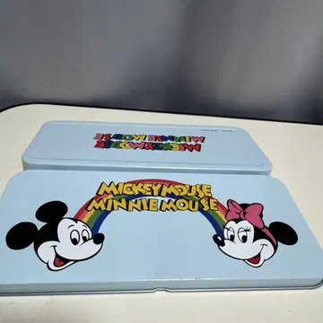 레트로 Disney 미키&미니 캔 케이스 무지개