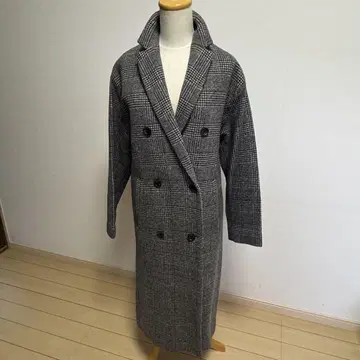 lautreamont 글렌체크 코트 M