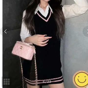 Darich 다리치 레이어드 몰 니트 미니 원피스