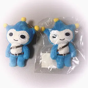 역전재판 타이호군 봉제 인형 마스코트 키링 2점