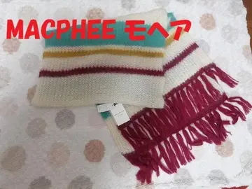새상품 택 포함 MACPHEE 모헤어 혼방 투모로우랜드 숄 머플러
