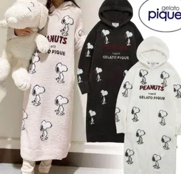 새상품 PEANUTS meets GELATO PIQUE 후드 부착 로브