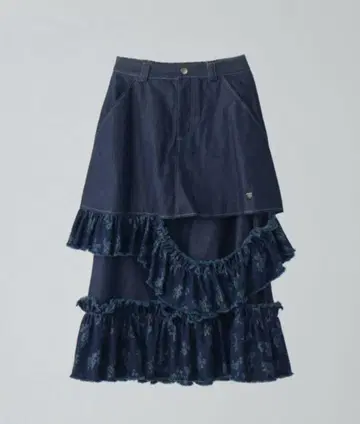 idem 이뎀 데미지 프릴 데님 스커트