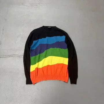 Paul smith 보더 컬러풀 코튼 니트 스웨터 울