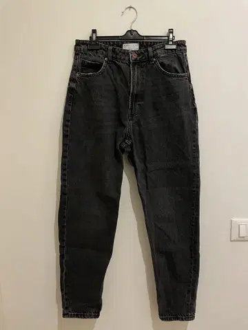 Bershka 블랙 데님 팬츠 맘 진 EUR 38