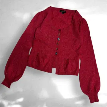 EPOCA 에포카 고급 캐시미어 가디건 스웨터 크롭 라메 L ( C2