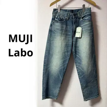 MUJI Labo 재팬 패브릭 데님 스트레치 와이드 팬츠