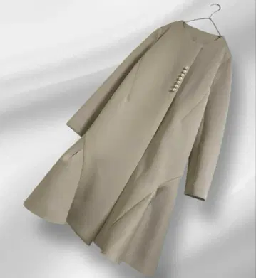 빅 사이즈! 새상품 RUIRUE BOUTIQUE/분또/펄 버튼 코트
