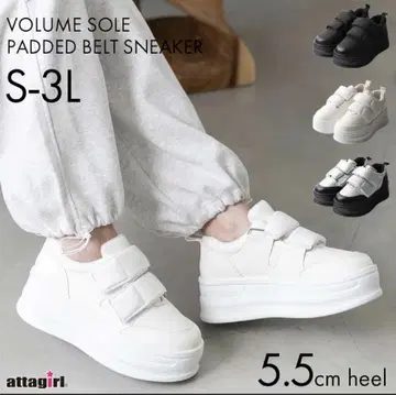 미사용 새상품! attagirl 통굽 패디드 벨트 스니커즈 3L