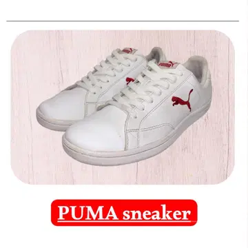 PUMA 스니커즈 화이트 레드 로고