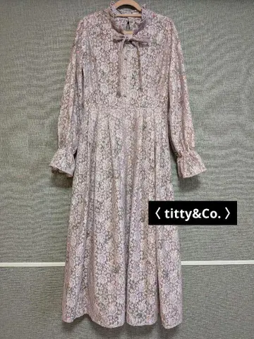titty&Co. 꽃무늬 레이스 긴팔 무릎 기장 원피스 봄/여름/가을