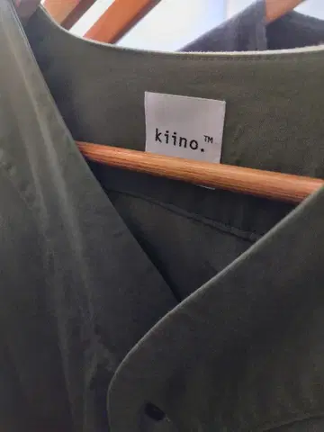 kiino. 올리브 셔츠 원피스 7부 소매
